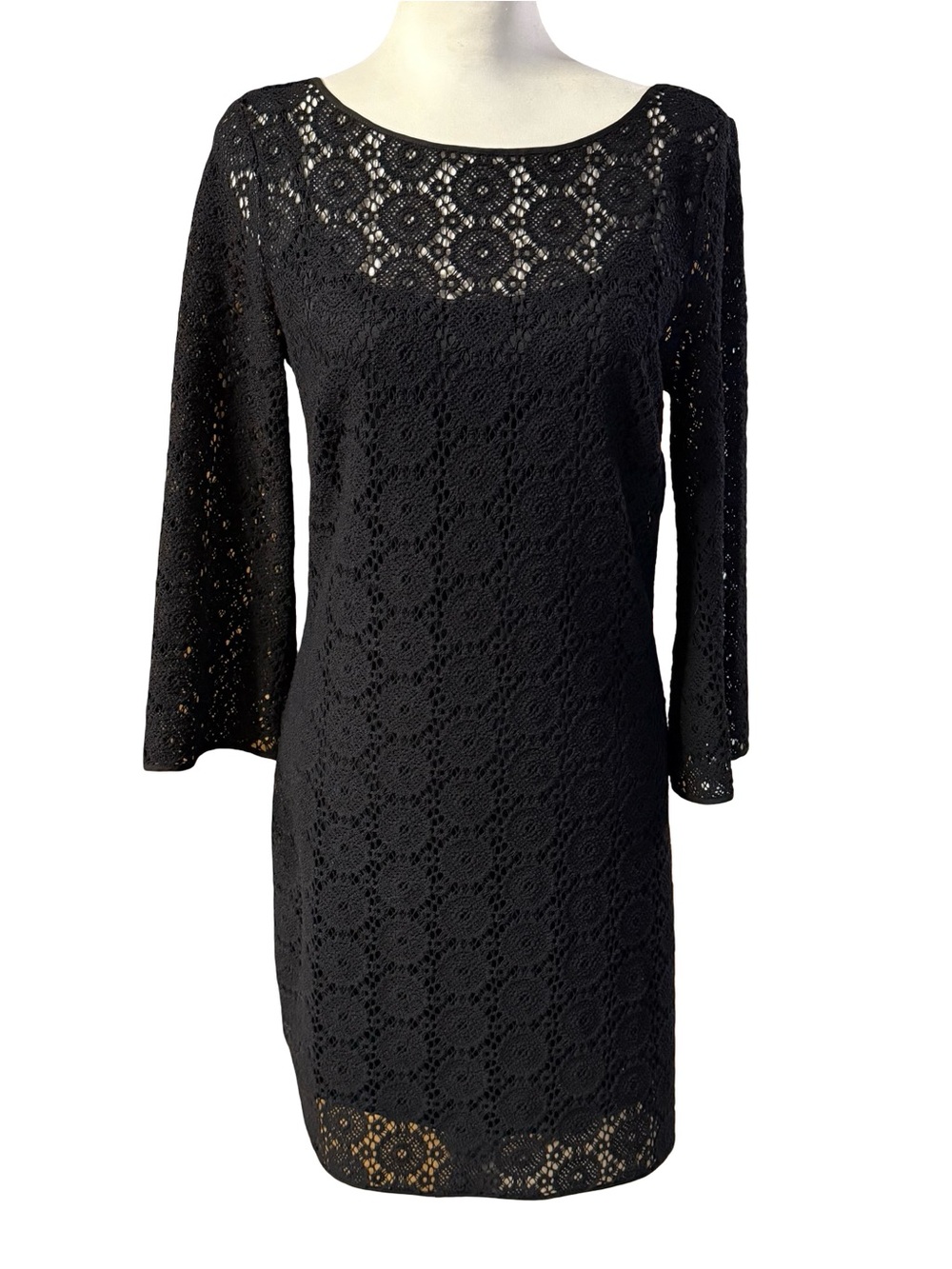 Lilly Pulitzer TOPANGA Black Breakers Lace Crochet Dress women’s Medium